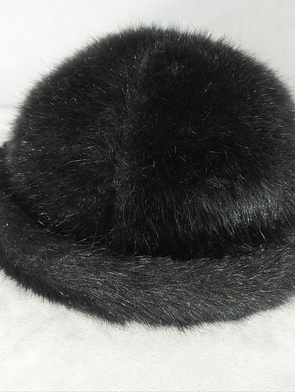 United Hatters Cap & Millinery Works Vintage Black Womens Faux Fur Hat